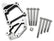 LS Accessory Drive Bracket Installation Kit for Middle Alignment Black Installation Kit, LS Acc Drive Brackets, Use with Middle Belt Alignment (alignment Common on F-Body & GTO) Holley