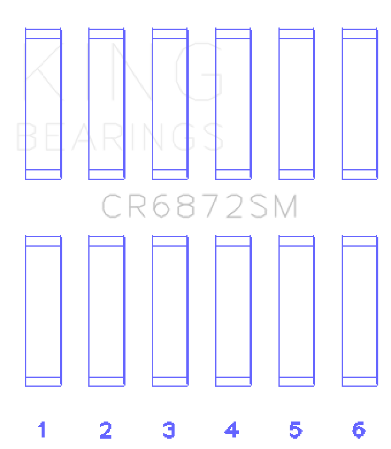 King Toyota 1GR-FE (Size STD) Connecting Rod Bearing Set