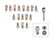 Headlock Locking Header Bolts 3/8-16 x 3/4 Inch Set of 16 Fits Chevrolet Big Block 396-454, Ford 289-351W, 426 Hemi, Ford 429/460 Mr Gasket