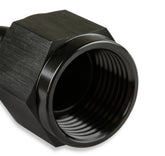 Swivel Hose End -6 AN 45 Degree Swivel Hose End Black Black Satin Anodized Finish Mr Gasket