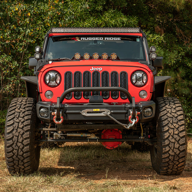 Rugged Ridge Arcus Front Bumper Set W/ Overrider 2018 Jeep Wrangler JL