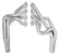 Long Tube Headers Ceramic Coated 1970-1974 LS 2Nd Gen Camaro, Firebird Tube Size 1-7, 8 Collector Size 3 Inch, Port Shape Round Hooker BlackHeart