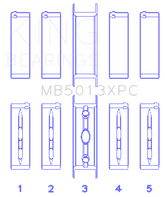 King Engine Bearings Chevy LS1/LS2/LS6 Performance Main Bearing Set w/ pMaxKote - Size STD