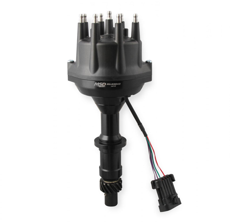 MSD Black Pontiac V8 Dual Sync Distributor Pro-Billet Dual Sync EFI Distributors Designed To Work With Holley Efi, And Other Sequential EFI Systems That Support Hall Effect Crank And Cams Sensor Inputs MSD Ignition