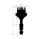 MSD Black Oldsmobile V8 Dual Sync Distributor Pro-Billet Dual Sync EFI Distributor Fits Olds 260, 307, 330, 350, 400, 403, 425 And 455 MSD Ignition
