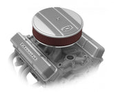 GM Licensed Vintage Series SBC Valve Covers GM Style Finned Script Perimeter Bolt Valve Cover Pair SBC Natural Cast Finish Holley