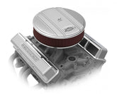 GM Licensed Vintage Series SBC Valve Covers GM Style Finned Script Perimeter Bolt Valve Cover Pair SBC Polished Finish Holley