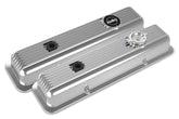 Valve Covers Muscle Series Finned SBC Polished Chevrolet Small Block Perimeter Bolt Cast Aluminum Holley