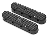 Holley 2-Piece Vintage Series Valve Cover - Gen III/IV LS - Satin Black Machined 241-172