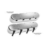 2-Piece Chevrolet Script Valve Cover Gen III/iv LS Polished Chevrolet Gen III/iv LS Cast Aluminum Coil-Mounting Base & Integrated Coil Cover Holley