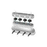 2-Piece Chevrolet Script Valve Cover Gen III/iv LS Polished Chevrolet Gen III/iv LS Cast Aluminum Coil-Mounting Base & Integrated Coil Cover Holley