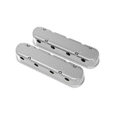 2-Piece Finned Valve Cover Gen III/iv LS Polished Chevrolet Gen III/iv LS Cast Aluminum Coil-Mounting Base & Integrated Coil Cover Holley