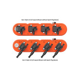 2-Piece Finned Valve Cover Gen III/iv LS Factory Orange Machined Chevrolet Gen III/iv LS Cast Aluminum Coil-Mounting Base & Integrated Coil Cover Holley