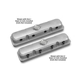 2-Piece Pontiac Style Valve Cover Gen III/iv LS Natural Chevrolet Gen III/iv LS Cast Aluminum Coil-Mounting Base & Integrated Coil Cover Holley