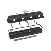 2-Piece Pontiac Style Valve Cover Gen III/iv LS Satin Black Chevrolet Gen III/iv LS Cast Aluminum Coil-Mounting Base & Integrated Coil Cover Holley