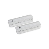 GM Licensed Valve Cover Track Series BBC Fabricated Aluminum Natural Anodized 1965-2000 Chevrolet 396-454 Big Block 1/4 Thick Billet Rail Holley