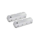 GM Licensed Valve Cover Track Series BBC Fabricated Aluminum Silver 1965-2000 Chevrolet Big Block 396-454 Cubic Inch Smooth Top W/hole Long Bolt Holley