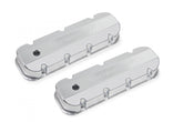 GM Licensed Valve Cover Track Series BBC Fabricated Aluminum Silver 1965-2000 Chevrolet Big Block 396-454 Cubic Inch Smooth Top W/hole Long Bolt Holley