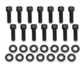GM Licensed Valve Cover Track Series BBC Fabricated Aluminum Short Bolt Black 1965-2000 Chevrolet Big Block 396-454 Cubic Inch Smooth Top W/hole Long Bolt Holley