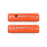 GM Licensed Valve Cover Muscle Series SBC Center Bolt Factory Orange Machined Small Block Chevrolet ZZ6/Vortec Emissions Provision Holley