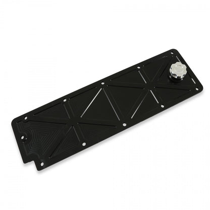 LS Valley Cover with Oil Fill Black Billet for GM LS2/LS3/LS7/LSX Applications, Trussed Design Holley