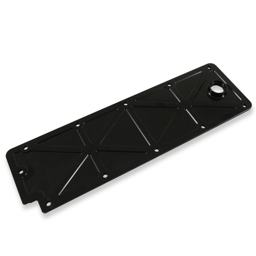 LS Valley Cover with Oil Fill Black Billet for GM LS2/LS3/LS7/LSX Applications, Trussed Design Holley