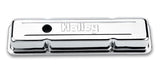 Holley Embossed Valve Cover - SBC - Stamped Steel - Chrome 241-80