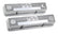 M/T Valve Covers Vintage Style Finned SBC Polished Chevrolet Small Block Perimeter Bolt Cast Aluminum Holley