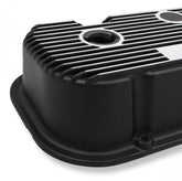 M/T Valve Covers Vintage Style Finned BBC Satin Black Chevrolet Big Block Cast Aluminum Holley