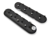 LS Valve Covers Satin Black Textured Finish Standard Height LS Valve Covers W/ Coil Mounting Posts, Cast Aluminum Satin Black Textured Finish Holley