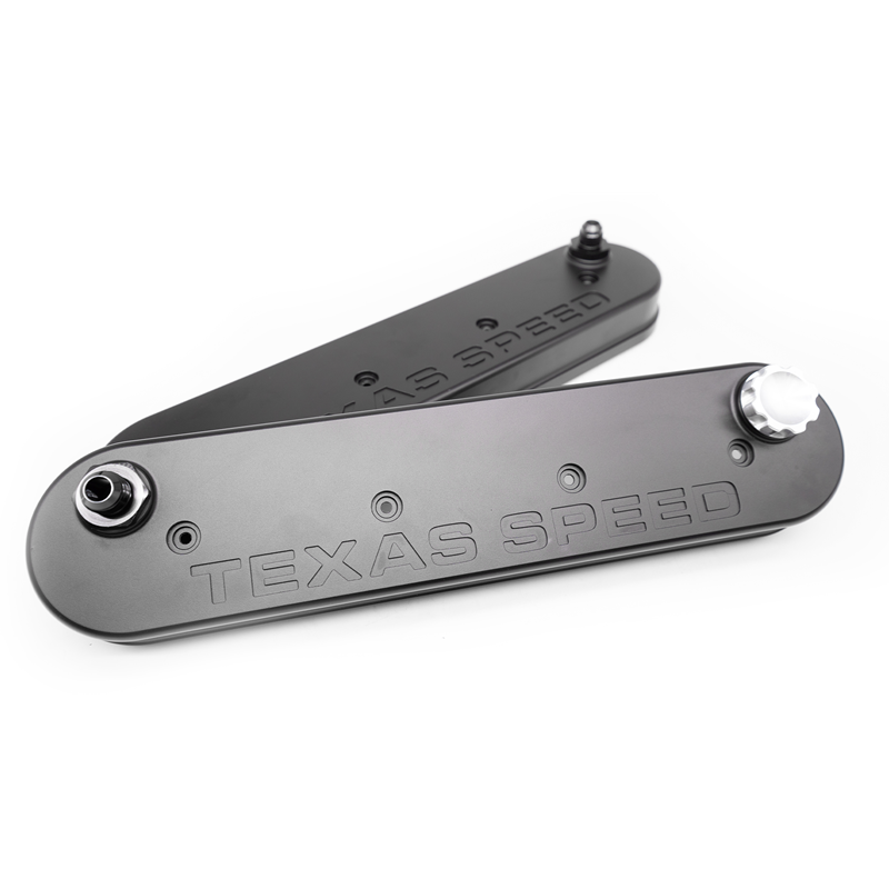 Billet Baffled LS Valve Covers, Black Powder Coat, Pair | TSP-LSVC-B-Kit