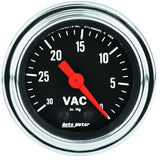 AutoMeter Traditional incandescent lighting illuminates around the perimeter of the dial 2484