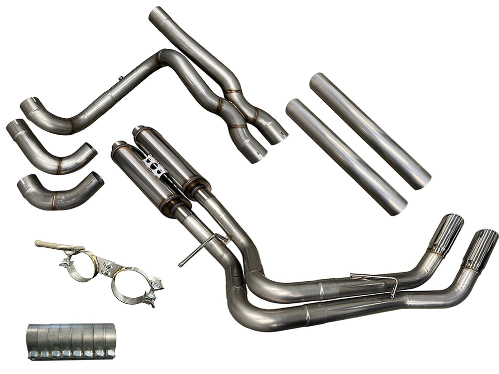 Speed Engineering Silverado & Sierra True Dual Exhaust System 1999-2019 (SINGLE CAB) "REAR EXIT" 25-1006-4 ETA 12/30/24