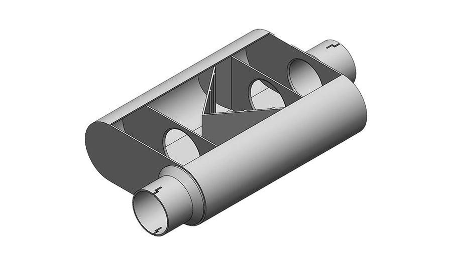 Speed Engineering Chambered Series Muffler 2.5" Inlet 13.5" 25-1096