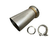 Speed Engineering 3" Stainless Oval Exhaust Tubing Adapter — Oval to Standard 3" V-Band | 6" Length | 25-1223