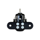 Universal Adjustable Fuel Pressure Regulator Inlet 2 x -6AN (9/16-18) Outlet -6AN Gauge Port 1/8 Inch NPT Black AEM Electronics