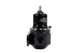 Hi-Cap Universal Adjustable Fuel Pressure Regulator Inlet 2 x -6AN (9/16-18) Outlet -6AN Gauge Port 1/8 Inch NPT Black AEM Electronics