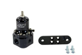 Hi-Cap Universal Adjustable Fuel Pressure Regulator Inlet 2 x -6AN (9/16-18) Outlet -6AN Gauge Port 1/8 Inch NPT Black AEM Electronics