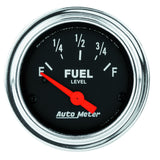 AutoMeter Traditional incandescent lighting illuminates around the perimeter of the dial 2514