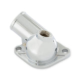 O-Ring Style Chrome Water Neck Fits 1967-1979 Chevrolet V8, has 1/2 Inch NPT Vacuum Switch Port Mr Gasket