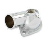 O-Ring Style Chrome Water Neck Fits 1967-1979 Chevrolet V8, has 1/2 Inch NPT Vacuum Switch Port Mr Gasket