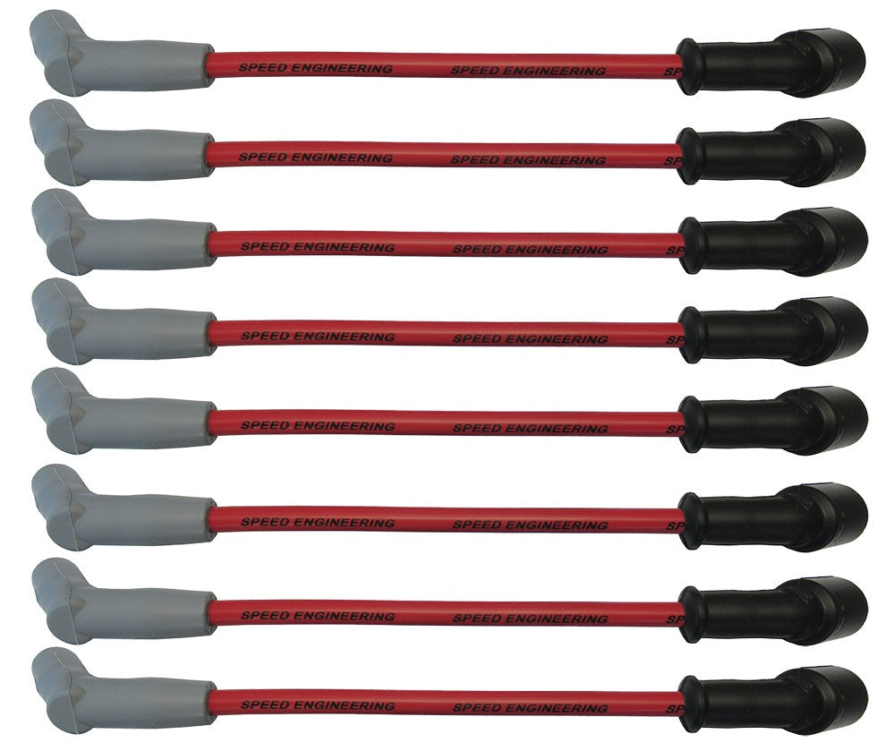 Speed Engineering Spark Plug Wires Car, Truck, & SUV 12" Length "RED" 26-1002