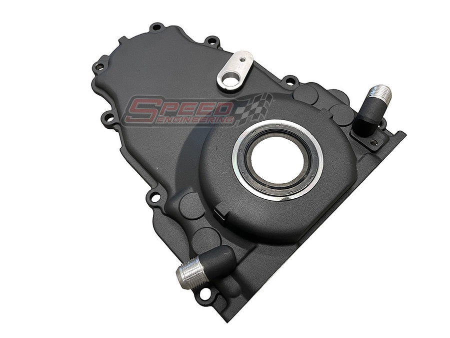 Speed Engineering LS Gen 4 Turbo Oil Drain Front Timing Chain Cover 26-1048