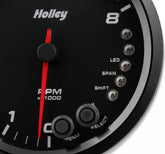 Analog-Style Tachometer Black 4-1/2 Tachometer 0-8K Standalone W/ Internal Shiftlight-Logo Holley