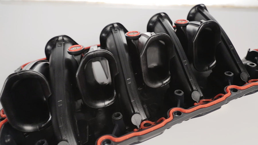 Atomic Airforce LS Cathedral Port Intake Manifold Red Performance Polymer Intake Manifold For GM LS1, LS2, And LS6 Engines MSD Ignition