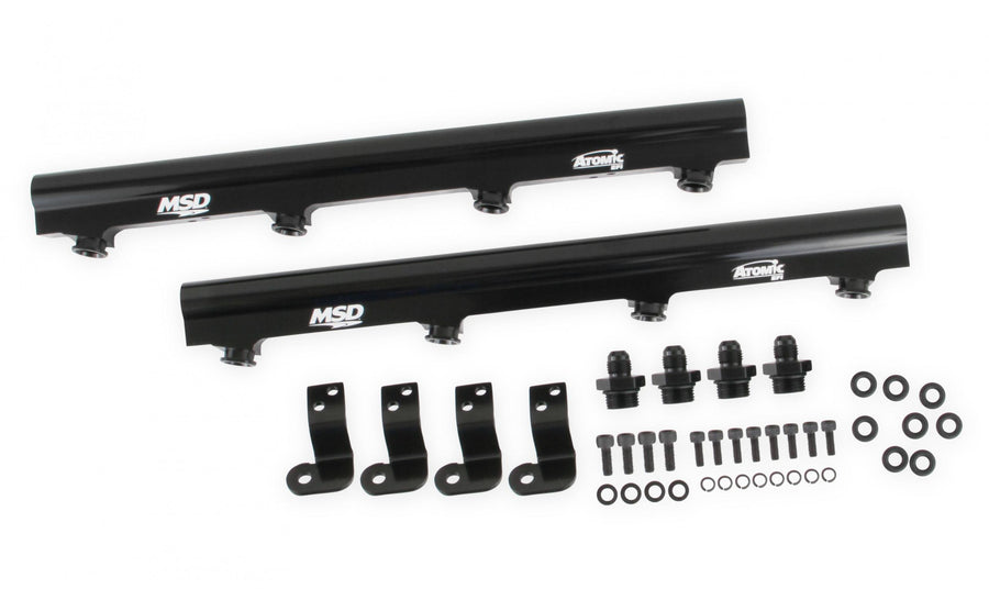 MSD Atomic EFI Billet Fuel Rails Billet Aluminum Fuel Rails For Use On LS1/2/6 Atomic Airforce Intake Manifolds. Fits Manifold Part Numbers 2702, 27023 And 27024 MSD Ignition