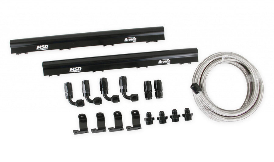 MSD Atomic EFI Billet Fuel Rails Billet Aluminum Fuel Rail Kit For Use On Gen-V Lt1 Atomic Airforce Intake Manifolds. Fits Manifold Part Numbers 2700, 27003 And 27004 MSD Ignition