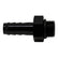DeatschWerks 6AN ORB Male to 3/8in Male Triple Barb Fitting (Incl O-Ring) - Anodized Matte Black