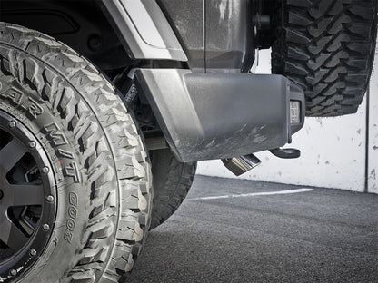 aFe Power MACH Force-Xp Axle-Back Exhaust System with Polished Tip 18-20 Jeep Wrangler L4-2.0T / V6-3.6L | 49-48070-1P