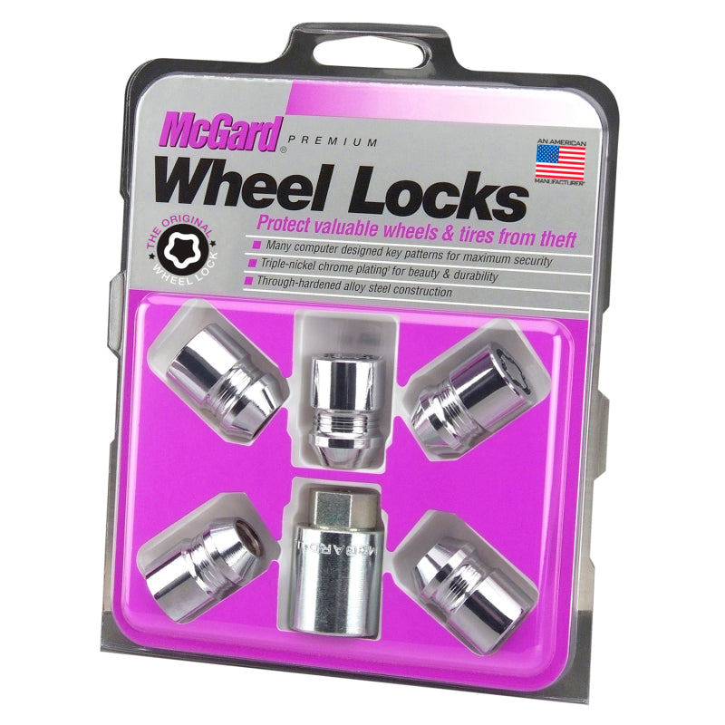 McGard Wheel Lock Nut Set - 5pk. (Cone Seat) M12X1.25 / 3/4 Hex / 1.28in. Length - Chrome